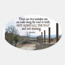 Inspirational Quote -- Buddha Oval Stickers
