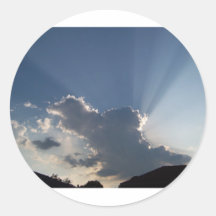 Inspirational Rays Round Stickers