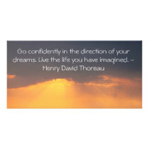 Inspirational Thoreau Quote Picture Card