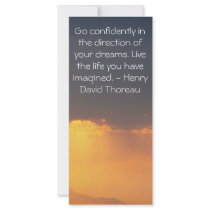 Inspirational Thoreau Quote Rack Cards
