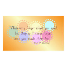 Inspirational Wallet Size Card Business Cards