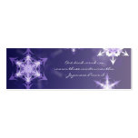 Inspirational winter snowflake bookmark with quote business cards