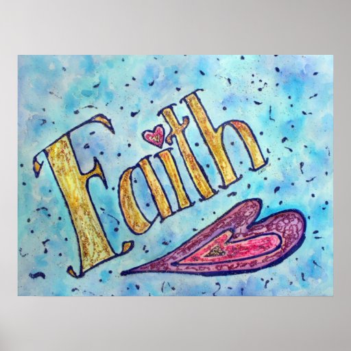 Inspirational Word "Faith" Poster