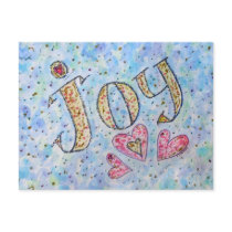 Inspirational Word "Joy" Postcard