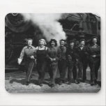 Inspirational World War I Women Railroad Workers Mousepads
