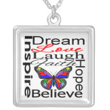 Inspire Collage Design Personalized Necklace