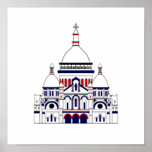 Inspired by the Sacre Coeur, Montmartre, Paris, Fr Poster