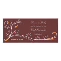 Inspired  Choc Orange - Save the Date Personalised Invitation