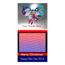 INSPIRED SANTA CHRISTMAS BOW CUSTOMIZED PHOTO CARD