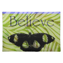 Inspired Zebra Print Believe Placemats
