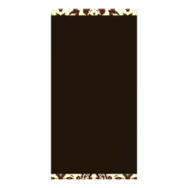 Inspiring Brown Paisley Pattern Photo Cards
