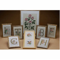 Inspiring Embroidered initials in frames Photo Sculpture
