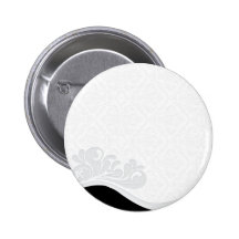 Inspiring Grey floral and damask pattern Pinback Buttons