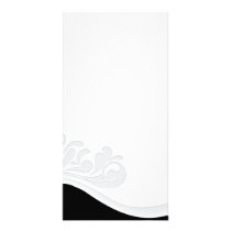 Inspiring Grey floral and damask pattern Customized Photo Card