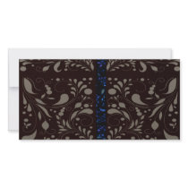 Inspiring soft yellow damask christmas gift photo greeting card