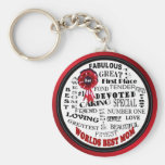Inspiring Word Collage Worlds Best Mom Key Ring Keychain
