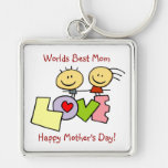 Inspiring Worlds Best Mom - Happy Mother's Day Key Chains