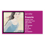 Instagram Photo Pink Crossing Mini Comp Card Business Card