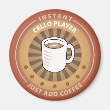 Instant Cello Player Refrigerator Magnet