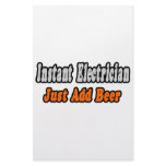 Instant Electrician...Just Add Beer stationery