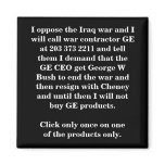 Instant Iraq war poll. I oppose the Iraq war. magnets