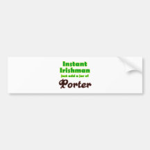 Instant Irishman just add a jar of Porter Autosticker