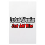 Instant Librarian...Just Add Wine Stationery Design