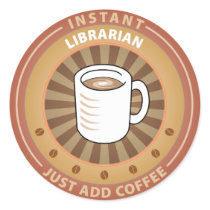 Instant Librarian Round Stickers