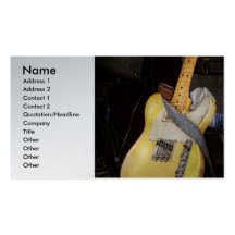Instrument - Guitar - Playing in a band Business Cards