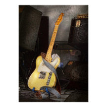 Instrument - Guitar - Playing in a band Custom Invitations