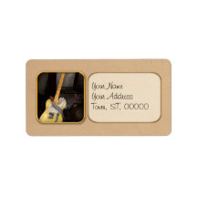 Instrument - Guitar - Playing in a band Personalized Address Label