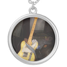 Instrument - Guitar - Playing in a band Custom Necklace