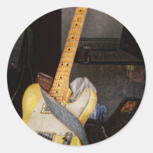 Instrument - guitare - jouant dans une bande autocollants
