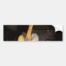 Instrument - guitare - jouant dans une bande autocollant pour voiture