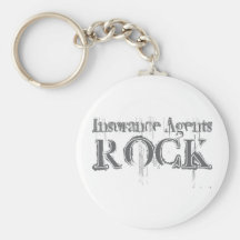 Insurance Agents Rock Key Chain