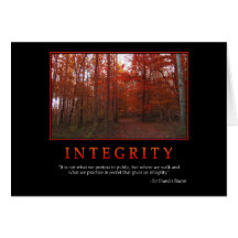 Integrity Greeting Card