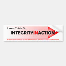 Integrity In Action Bumper Sticker