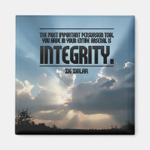 Integrity Inspirational Button Refrigerator Magnet