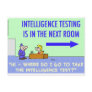 intelligence testing next room postcard