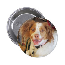 Intense Brittany Pinback Buttons