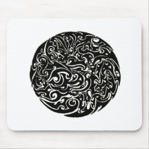 Intensity black on white mouse pads