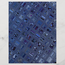 Interesting "Blue Jewel" Pattern Full Colour Flyer