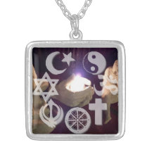 Interfaith Coexist Pendant Gepersonaliseerde Ketting
