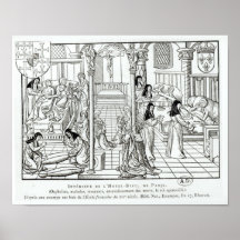 Intérieur de l'hôpital de Dieu d'hôtel Posters