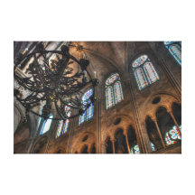 Intérieur de Notre Dame Toile Tendue