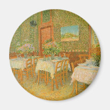 Intérieur d'un restaurant par Vincent van Gogh Aimant