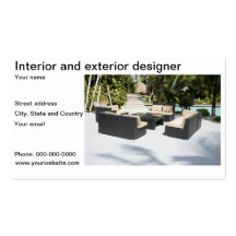 Interior and exterior designer business card