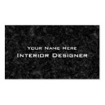 Interior Design Business Cards. Black Pattern