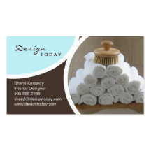 Interior Design Staging Modern Business Card Spa