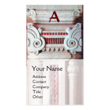 INTERIOR DESIGNER, ARCHITECTURE Monogram,pearl Business Card Template